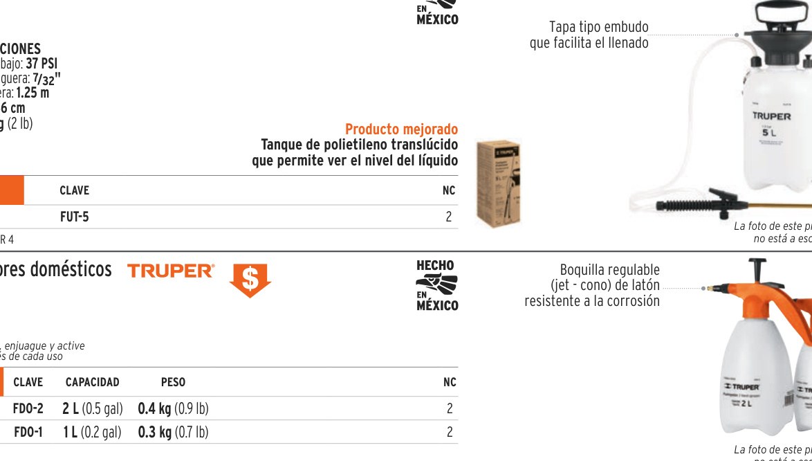 Fumigador de 1 litro doméstico, TRUPER