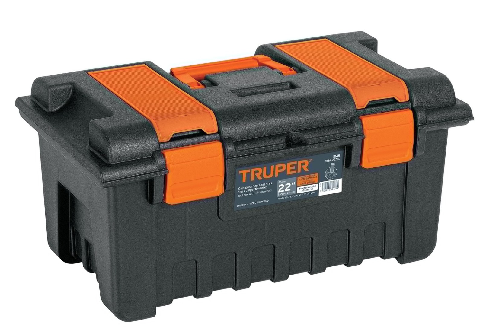 Caja para herramienta de 22" con compartimentos, TRUPER