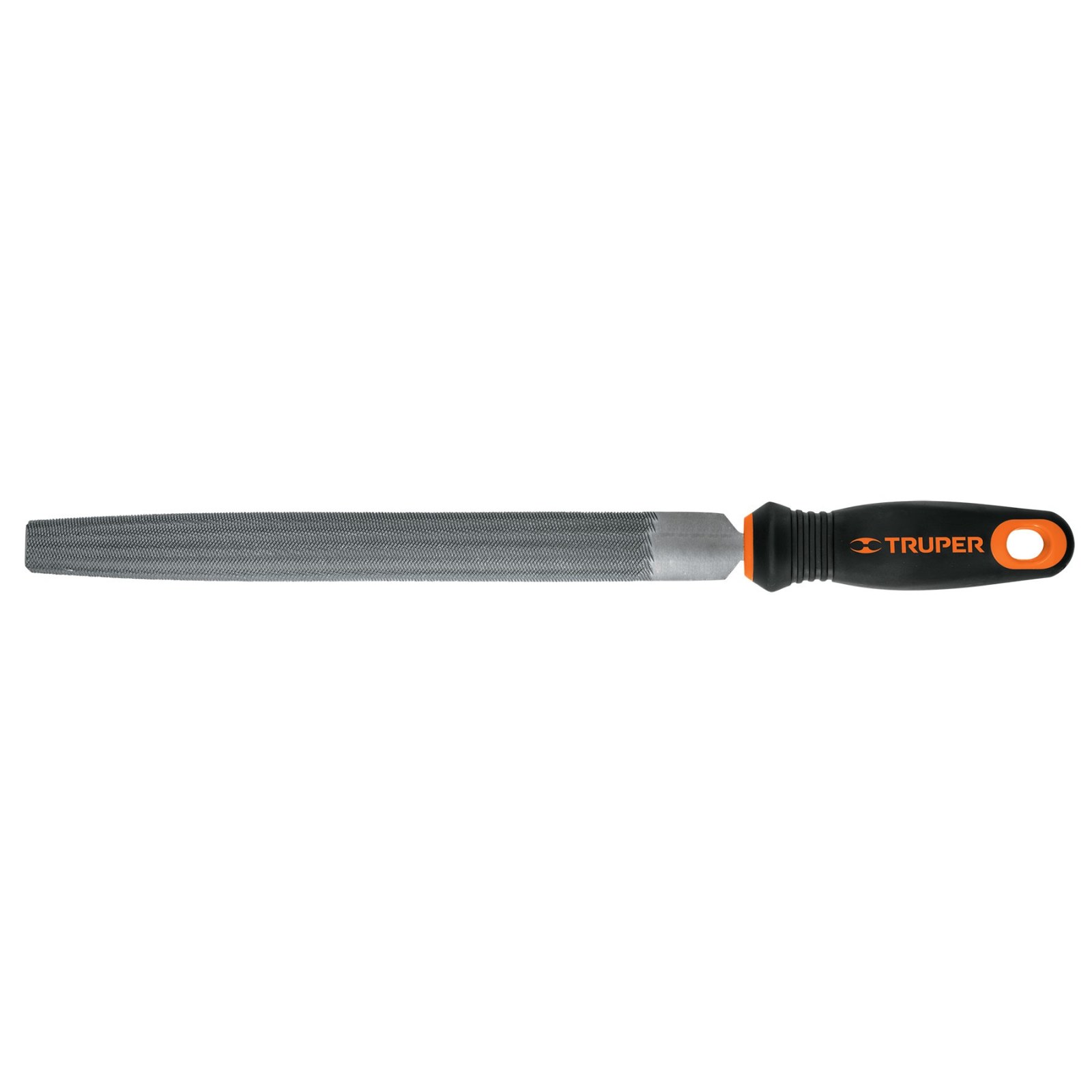 Lima media caña bastarda 10" con mango Comfort Grip, TRUPER
