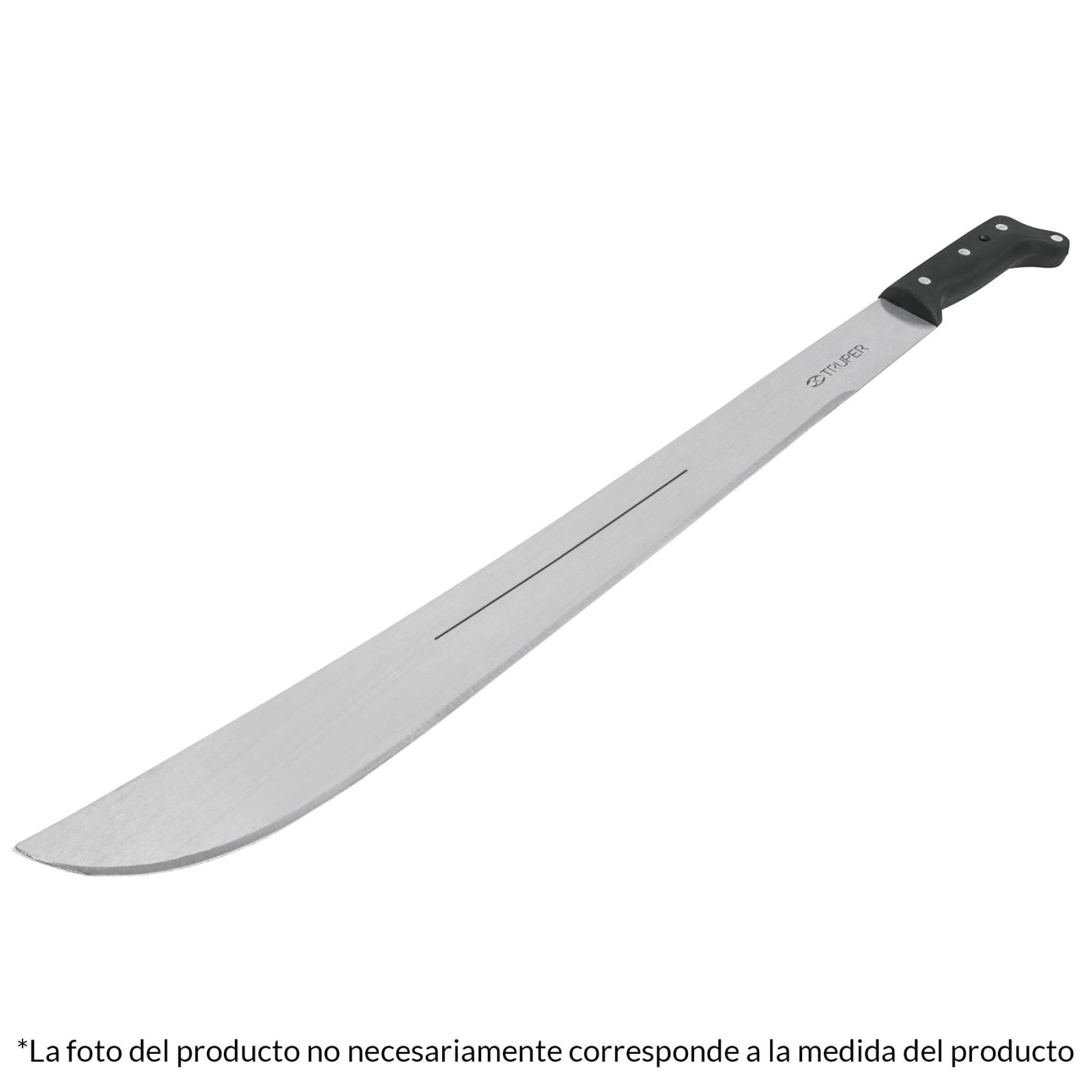 Machete sable 127H 22", cacha remachada negra, TRUPER