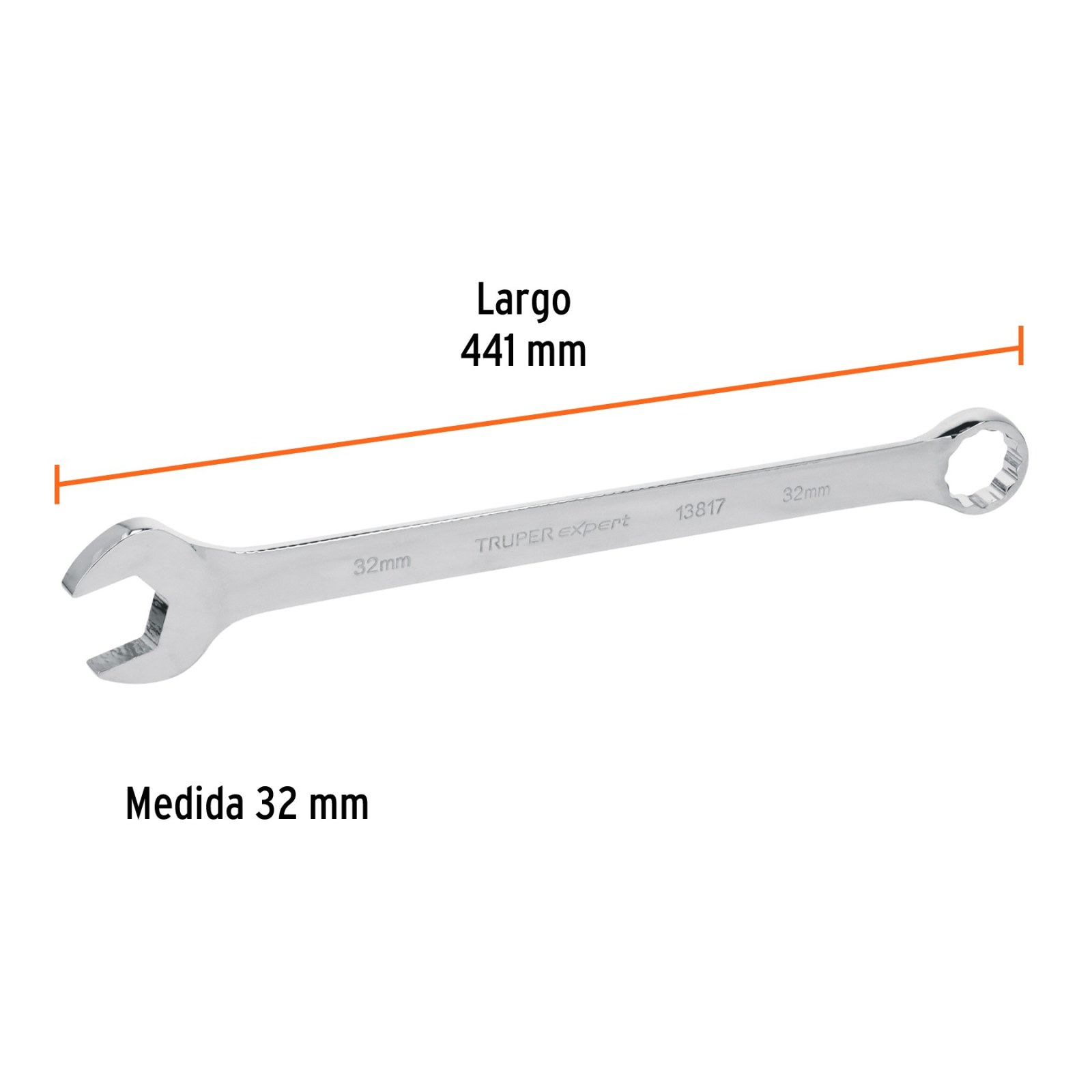 Llave combinada extralarga 32 mm x 441 mm de largo, EXPERT