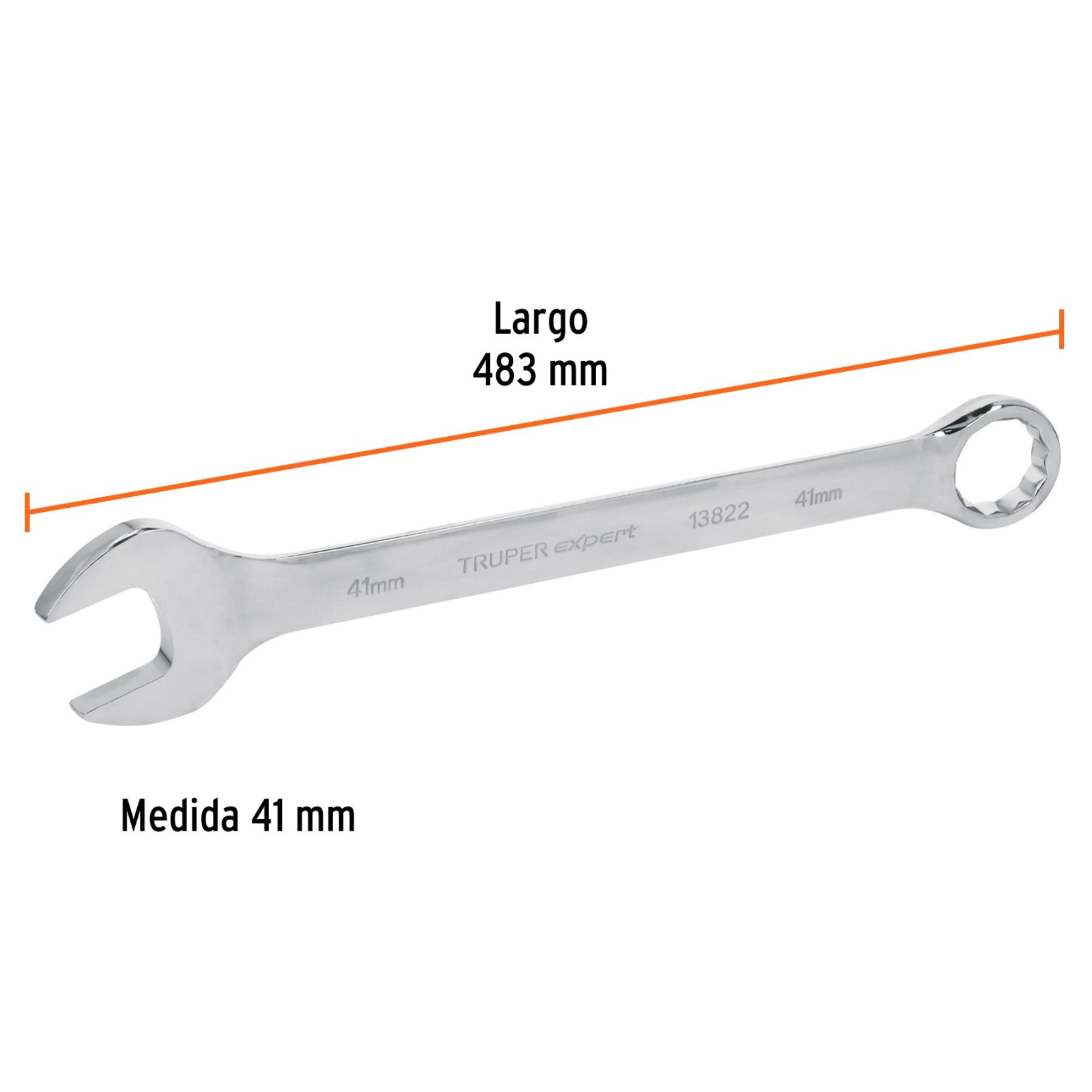 Llave combinada extralarga 41 mm x 483 mm de largo, EXPERT