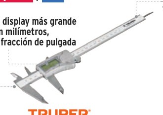 Calibrador vernier digital 6", acero inox, std y mm, TRUPER