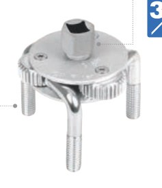Llave de 3 puntos 3" a 4-1/2" para filtro de aceite, TRUPER