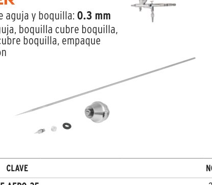 Kit de 5 accesorios para aerógrafo AERO-35, TRUPER