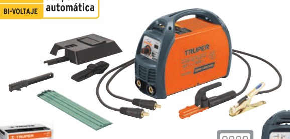 Soldadora inversora 200A, bi-voltaje 127/220V, TRUPER EXPERT
