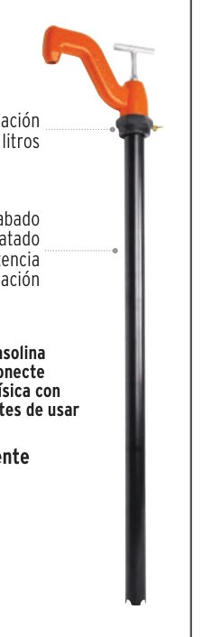 Bomba extractora de solventes con manija tipo "T", TRUPER