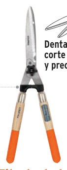 Tijera poda 60 cm filo dentado mango ovalado acero c/grip