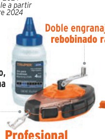 Tiralíneas profesional plástico con gis, 30m(100 ft), TRUPER