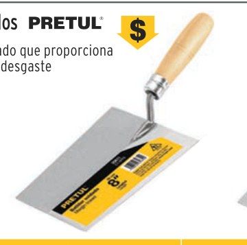 Cuchara para albañil, 7" yesera, PRETUL Perú