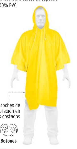 Poncho o capamanga ligero de PVC, PRETUL