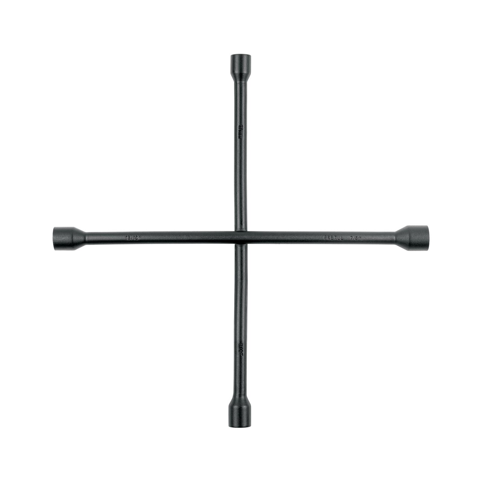 Llave de cruz 18", acabado negro mate, PRETUL