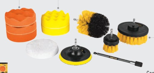 Juego 11 accesorios, limpieza y pulido para taladro, PRETUL