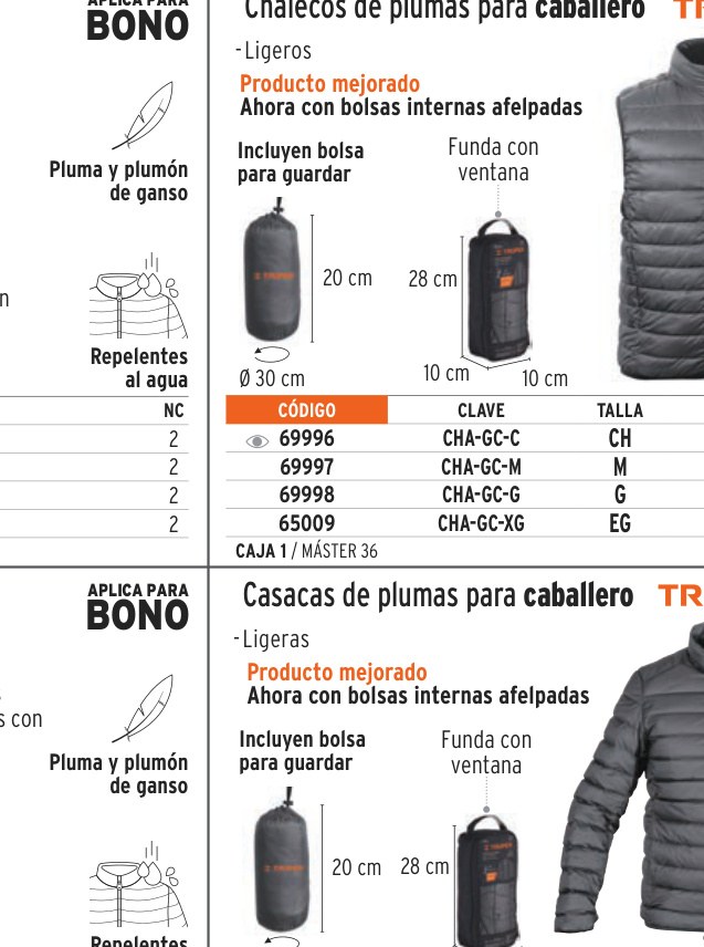 Chaleco de plumas ligero para hombre, gris, EG, TRUPER