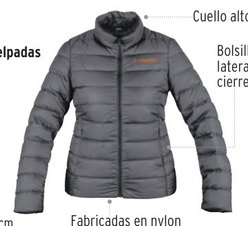 Chamarra de plumas ligera para mujer, gris, G, TRUPER