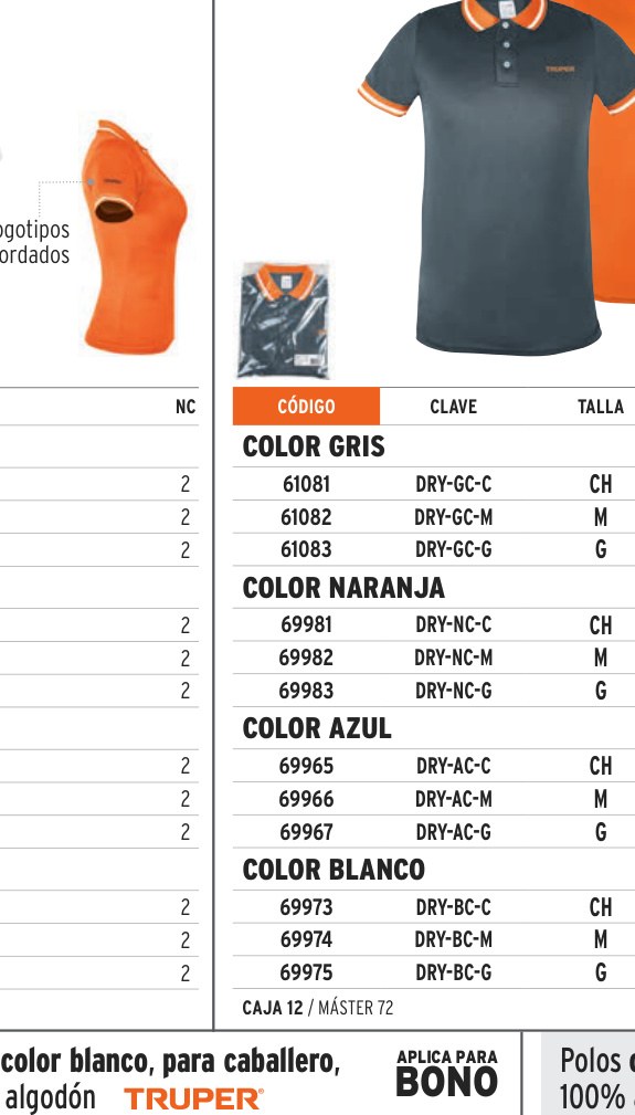 Playera polo performance para hombre, naranja, G, TRUPER