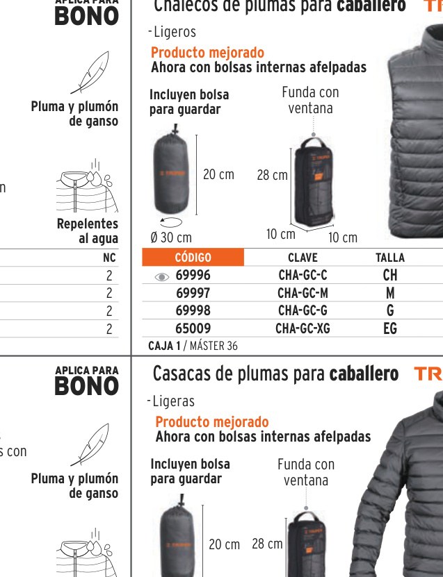 Chaleco de plumas ligero para hombre, gris, G, TRUPER